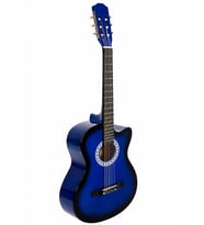Longa Kesik Kasa Klasik Gitar Mavi Cutaway Klasik Gitar 4 /4 Tam Kasa