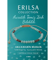 Sertifikalı Auratik Temiz Zırh Enerji Kalkanı Bilekliği - Akuamarin ve Terahertz Taşı (Çok Renkli)