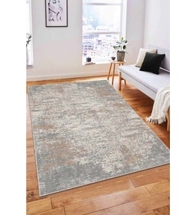 Bej Sade Desensiz Kaymaz Tabanlı Dekoratif Halı AR117 - 100 x 160 cm