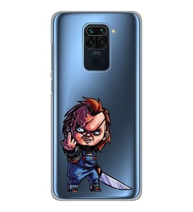 Xiaomi Redmi NOTE 9 Uyumlu Chucky Tasarımlı Şeffaf Telefon Kılıfı