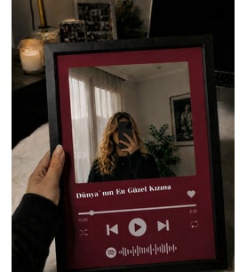 Aynalı tablo SPOTİFY kodlu - DÜNYANIN EN GÜZEL KIZINA