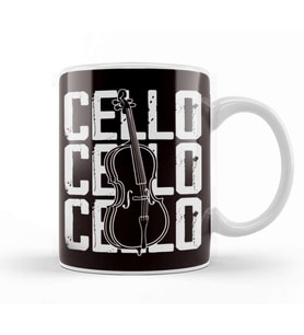 Cello Cellist Orchestra Musical Instrument Classical Music Kupa Bardak Porselen