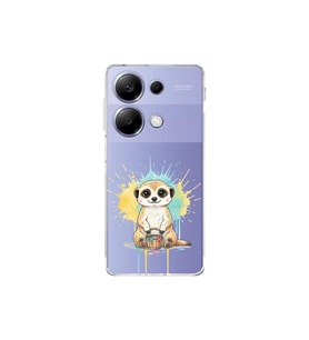 Redmi Note 13 Pro 4G ile Uyumlu Splash Mirket Tasarımlı Şeffaf Silikon Kılıf
