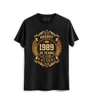 Vintage Gold Awesome Series August 1989 Siyah Tshirt