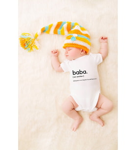 Unisex Bebek Baba Baskılı Body Zıbın