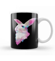 Cute Space Rainbow Gaussian Blur Rabbit Galactic Kupa Bardak Porselen