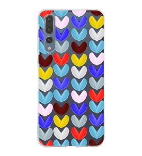 PrintiFy Huawei P20 Pro ile Uyumlu 1mm Slim Fit Water Color 1 Baskılı Şeffaf  Kılıf