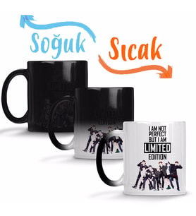 Bts Limited Edition Kpop Sihirli Kupa Bardak Porselen