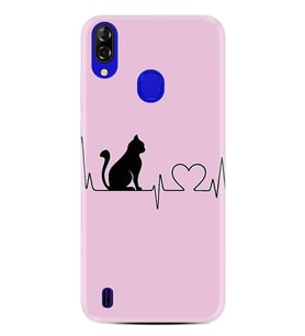 Reeder P13 Blue Plus Kılıf Desenli Silikon Pink Cat Heart 1303