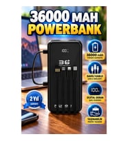 Dahili Kablolu Taşınabilir Powerbank – Yüksek Kapasiteli Çoklu Bağlantı
