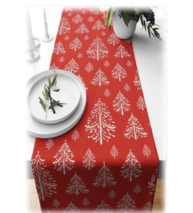 Yılbaşı Temalı Dijital Baskılı Runner Örtüsü Christmas 40x140 cm