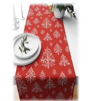 Yılbaşı Temalı Dijital Baskılı Runner Örtüsü Christmas 40x140 cm
