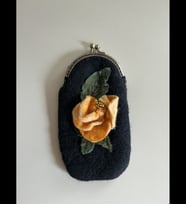 Gözlük kılıfı Handmade dorlion keçe (Siyah)