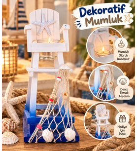 Dekoratif Deniz Temalı Mumluk