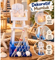 Dekoratif Deniz Temalı Mumluk