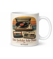 Retro Sevenlere Pikap Atari Kaset Eski Şarkılar Nostalji Kupa Bardak Hediye