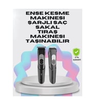 Taşınabilir Şarjlı Saç Sakal Tıraş Makinesi, 3 Taraklı, Sessiz ve Ergonomik