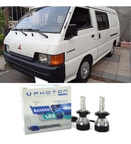 Mitsubishi L300 Led Xenon Uzun + Kısa Far Ampulü H4 Access Yeni Seri Beyaz 1989-2012