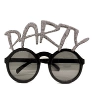 Gümüş Simli Party Yazılı Parti Gözlüğü Show 15x7 cm