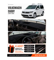 VOLKSWAGEN CADDY (2015-2019) Uyumlu Torpido Örtüsü Torpido Kılıfı - Siyah