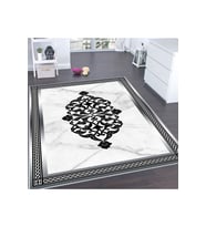 Rovigo Home Dijital Baskı Yıkanabilir Kaymaz Taban Salon Halısı RVG0121-SD770 (Beyaz)