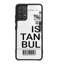 Samsung A32 Uyumlu Bilet Tasarımlı Glossy Telefon Kılıfı