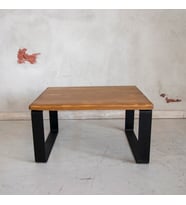Masif Ahşap Sehpa 45*45cm AÇIK CEVİZ