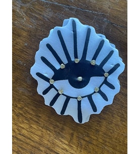 11X9 CM 3 BOYUTLU KABARTMA TAŞLI GÖZ APLİKE ARM YAMA DİKİŞ
