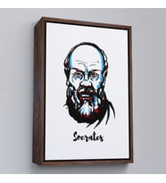 Çerçeveli Socrates Dekoratif Kanvas Tablo (Siyah)