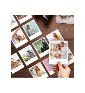 Mini Pola Fotoğraf Baskı 6x9 cm – 45 Adet Retro Çerçeveli Set