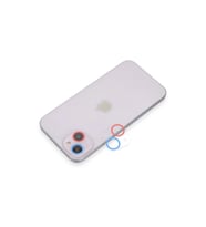 Apple İphone 13 Mini Renkli Kamera Lens Koruma Cam - Pembe-mavi