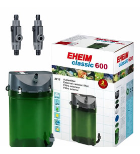 EHEIM Classic 600 Dış Filtre (2217-02) Musluklu 180-600L Akvaryumlar İçin  1000 L/H