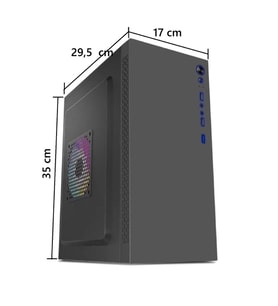 AZTECH AZTB02600 TITAN 600W SİYAH USB 2.0 MİCRO ATX KASA