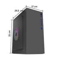 AZTECH AZTB02600 TITAN 600W SİYAH USB 2.0 MİCRO ATX KASA
