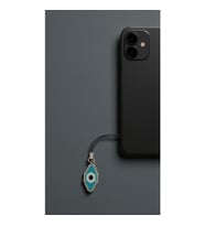 Miyuki Boncuk El Yapımı Gümüş Göz Telefon Çarmı - Charm (Çok Renkli)
