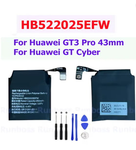 Huawei Watch GT3 GT 3 Pro 43MM FRG-B19 Watch GT Cyber ​​AND-B19 Akıllı Saat için HB522025EFW 292mAh Saat Pili