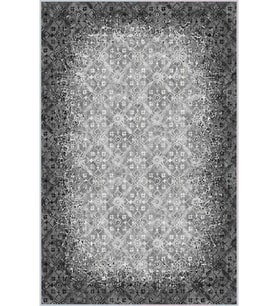 Eliana Home Baskılı, Yıkanabilir Kaymaz Taban Salon Halısı LNA1571-HT245 100x150 cm (Gri)