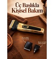 Erkek Bakım Seti Kablosuz Kullanımlı Üç Başlıklı