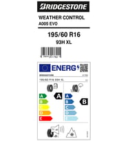 195-60R16 93H XL A005 EVO