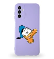 Samsung Galaxy M13 Uyumlu Lansman Kılıf Altı Kapalı İçi Kadife  Donald Duck-E Tasarımlı  Kapak (Şeffaf)