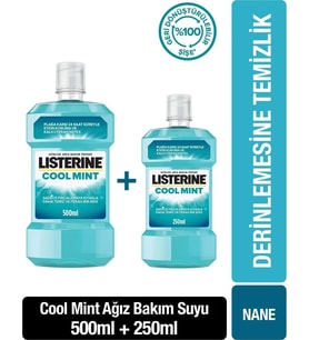 Listerine Cool Mint Ağız Bakım Suyu 500+250 ml