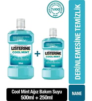 Listerine Cool Mint Ağız Bakım Suyu 500+250 ml