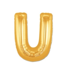 U Harf Folyo Balon Altın Renk 40 inç
