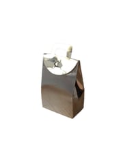 Kına Ve Çerez Çantası Karton DÜZ 7.5X11X4  CM (20 Adet)  Gümüş