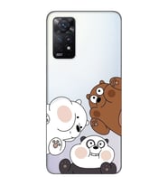 Redmi Note 12 Pro 4G Uyumlu Kafadar Ayılar Desenli Şeffaf Telefon Kılıfı