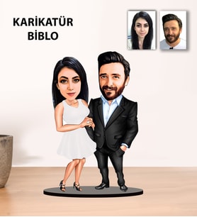 Kisiye Özel Sevgili Evli Karikatür Biblo KB3