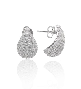 Damla Kesim Zirkon Taşlı 925 Ayar Gümüş Kadın Küpe 201022860