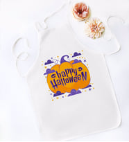 BK Gift Happy Halloween Tasarımlı Beyaz Mutfak Önlüğü-10