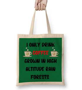 CAT Funny Coffee Drinks Art lover Gift Quote - Vintage Retro Rainbow Style Bez Çanta Uzun Saplı