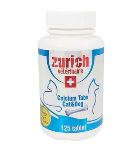 Zurich Veterinaire Kedi & Köpek Kalsiyum 125 Tablet